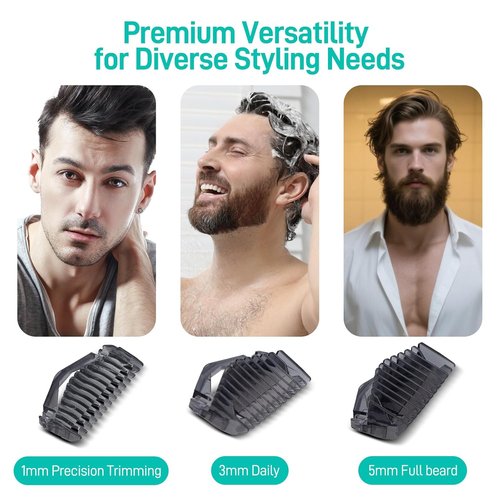 Philips Norelco OneBlade Guide Combs - Trimmer Guards Kit for Face & Body | 1/3/5mm Sizes