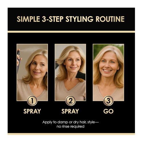 ThickTails Hair Thickening Spray - Instant Volume & Fuller Look for Fine Hair | Lightweight, No Residue, 3.4 fl oz
