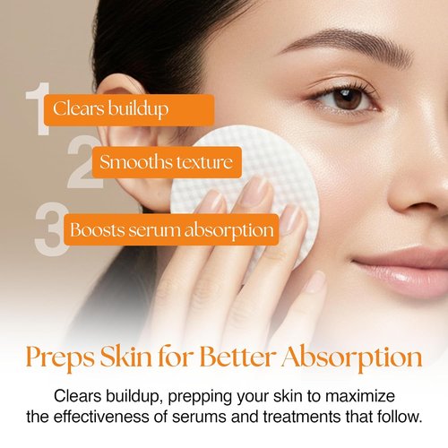 ReGlow EpiClear Toner Pads - Exfoliating Facial Pads with PHA, AHA, BHA & Niacinamide - Hydrating & Resurfacing Daily Peel for Smooth Skin | 60 Pads