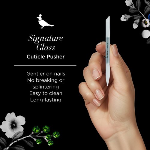 butter London Glass Cuticle Pusher, Signature Glass Collection - Professional Cuticle Pushers & Scraper for Natural Nails - Salon Quality Manicure Pedicure Tool & Products for Fingernails & Toenails
