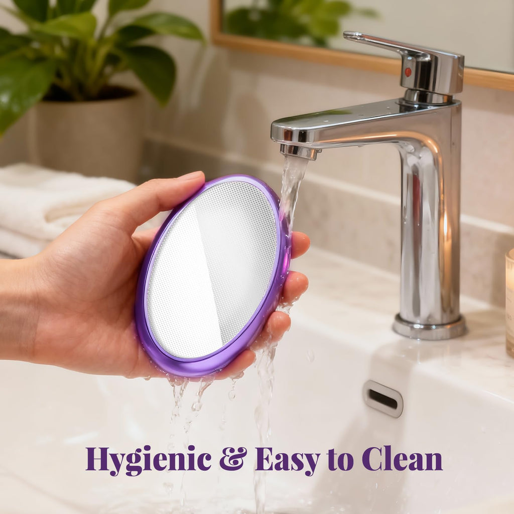 Wsiones Crystal Hair Eraser for Women and Men, Reusable Crystal Hair Remover Magic Painless Exfoliation Hair Removal Tool, Magic Hair Eraser Device for Back Arms Legs(Purple)