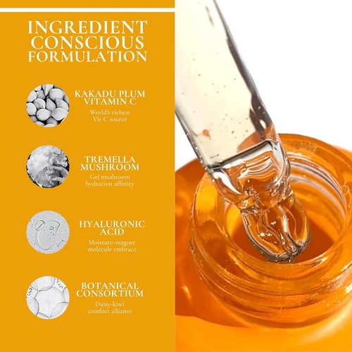 DAY DRIN-C 2 in 1 Face Hydration Serum - Vitamin C & Hyaluronic Acid for Moisturizing & Plumping, 1.01 oz