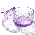 BOMOQING Nail Dappen Dish with Lid, 60ml Large Nail Monomer Dish, Glass Nail Cup for Holding Acrylic Liquid Acrylic Nail Powder Nail Decor Monomer Acrylic Nail Liquid (Purple)