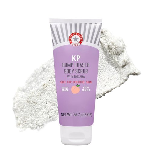 First Aid Beauty - KP Bump Eraser Body Scrub | 10% AHA Exfoliator for Keratosis Pilaris, Peach Scent (2 oz)