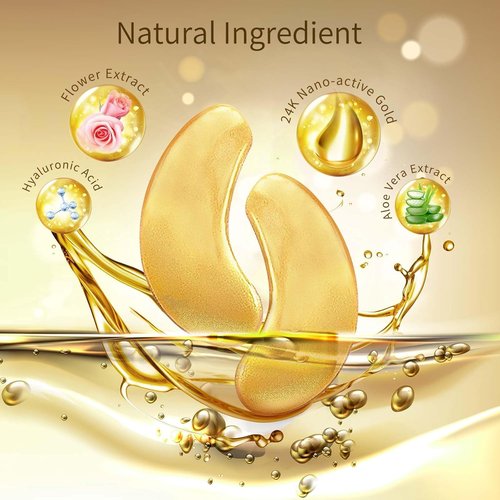 Regine Switzerland Under Eye Patches - 40 Pairs for Dark Circles & Puffy Eyes | 24K Gold & Hyaluronic Acid Treatment