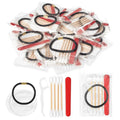 Bulk Hotel Vanity Kit Individually Wrapped Vanity Kit Travel,Hotel Hospitality Supplies,Hygiene Products Include Disposable Cotton Pads,Cotton Swabs,Hair Tie,Nail File,Dental Floss（50）