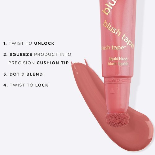 Tarte Blush Tape Satin Liquid Blush - Blendable, Buildable Formula with Mineral Pigments & Mango Butter, Vegan & Cruelty-Free