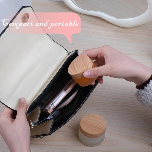 TkoYuHm 12-Pack White Matte Glass Bottles 1.67oz Cosmetic Containers for Skincare Travel-Friendly Refillable Leak-Proof Design