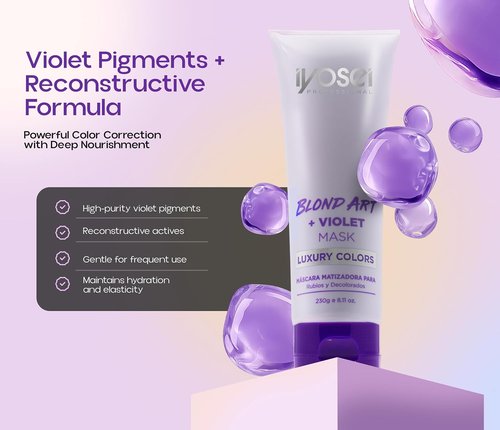 Professional Blond Art+ Purple Toner Mask - Violet Conditioning Treatment for Blonde & Silver Tones