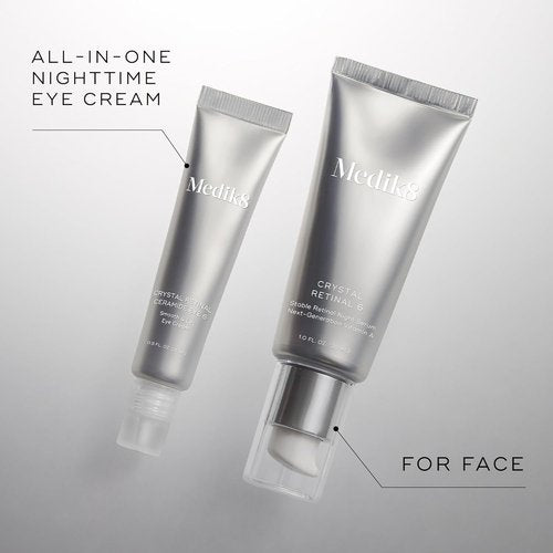 Medik8 Crystal Retinal Ceramide Eye 6 - Lifting Eye Cream with Vitamin A for Wrinkle Relief - 0.5 oz
