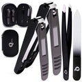 Queensland Quintessentials Nail Clipper Set - Nail Clippers for Men/Women - Includes Toenail/Fingernail Clippers, Tweezers, Crystal Nail File - Perfect for Thick Nails - Manicure/Pedicure Tool Kit