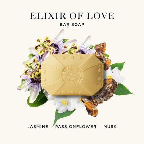 Caswell-Massey Elixir of Love Natural Bar Soap - Moisturizing Essential Oil Body Soap for All Skin Types | 3.5 oz