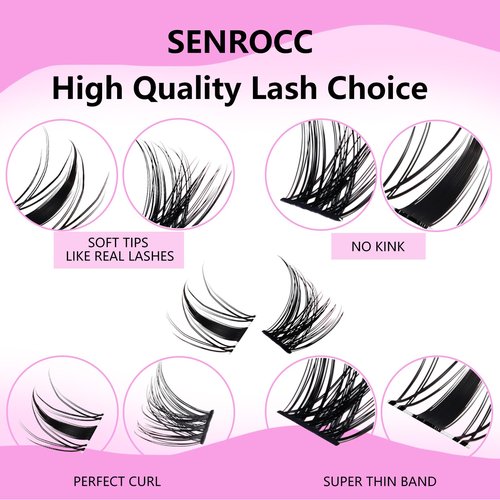 Lash Clusters Wispy Individual Lashes Fairy Lash Clusters 154pcs Eyelash Clusters Manga Eyelash Extensions (QF/Z03-0.07D-8-14)