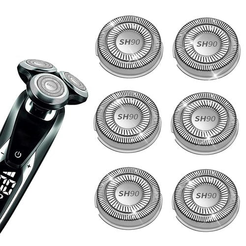 Philips Norelco SH90 Replacement Heads - Upgrade Double Blades for Series 9000 & 8000 Electric Razors