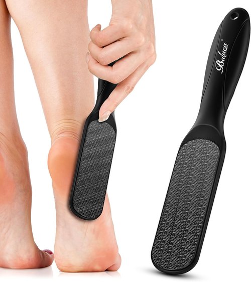 BALUCA Hard Skin Remover Nano Glass Foot File - Durable Callus Remover & Hygienic Pedicure Tool | Black