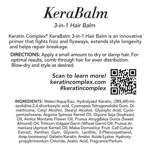 Keratin Complex - KeraBalm 3-in-1 Hair Balm for Nourishing & Smoothing - 1.7 fl oz