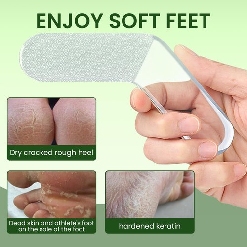 ESUOHYM Glass Foot File Triangle Shaped Callus Remover Feet Heel Scrubber Dead Skin Scraper Pumice Stone Professional Pedicure Tools for Women and Men