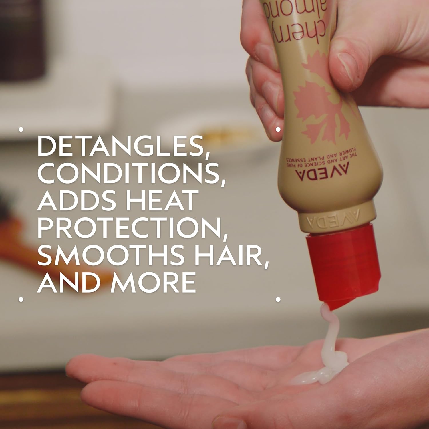 Aveda Cherry Almond Leave-In Conditioner - Softens & Detangles Normal to Dry Hair | 99% Naturally Derived | 6.7 Fl Oz