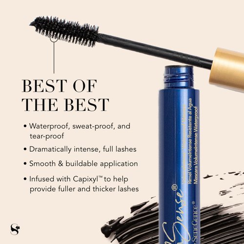 LashSense VolumeIntense Mascara, 0.26 Oz, Volumizing and Lengthening, Buildable 3D Intensity, Humidity-Resistant, Nourishing, Ophthalmologist-Tested