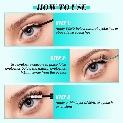 Lash Bond and Seal,Lash Glue for Eyelash Extensions,Eyelashes Clusters Lash Bond and Seal Waterproof 10ml,2 in 1 Eyelash Bond and Seal Long Lasting,Bond and Seal Lash Extensions Strong Hold