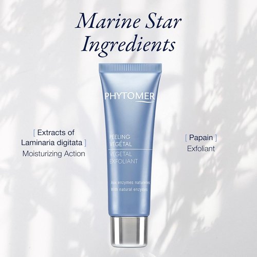PHYTOMER Gentle Face Exfoliator - Natural Enzyme Formula for Refined Skin Texture | 50ml Eco-Friendly Cleanser