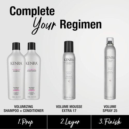 Kenra Volume Spray 25 - Super Hold Hairspray for All Hair Types | Flake-Free & Fast-Drying Formula