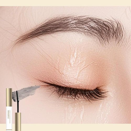 Skiennix Brown Mascara Primer - Lengthening Formula for Fine, Short Lashes | Quick-Dry, Waterproof, Clump-Free Comb Brush