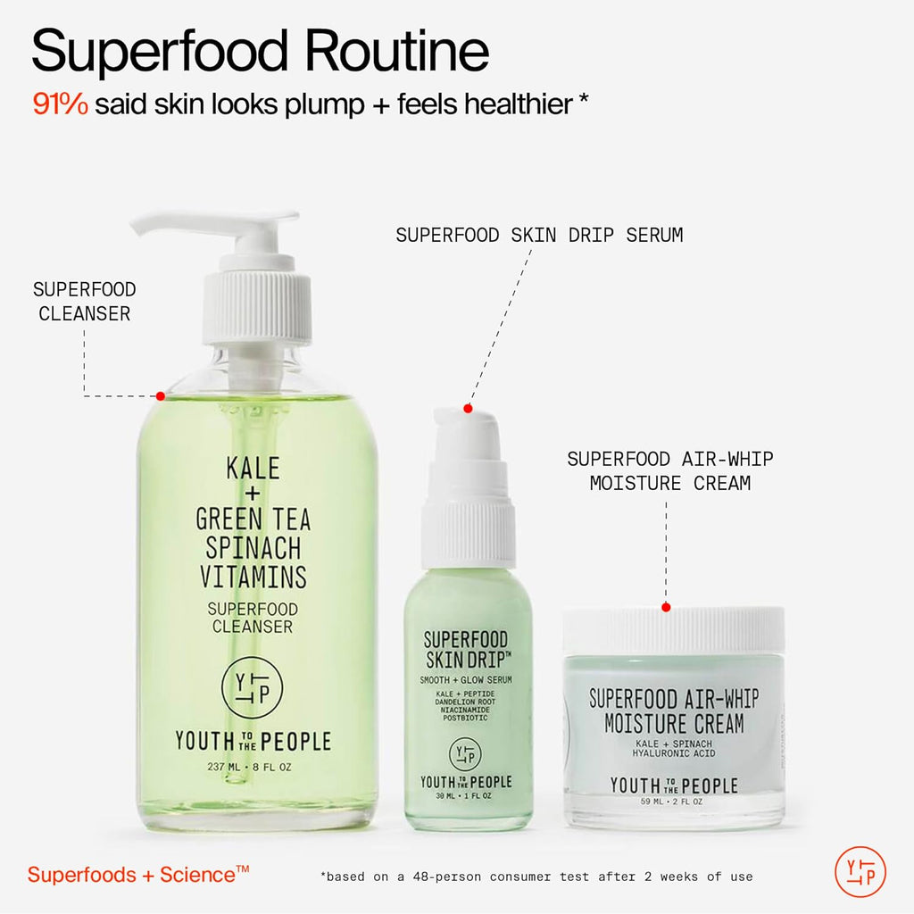 Youth To The People Superfood Skin Drip Face Serum - Strengthens Skin Barrier & Evens Tone | 1 fl oz, Vegan, 5% Niacinamide