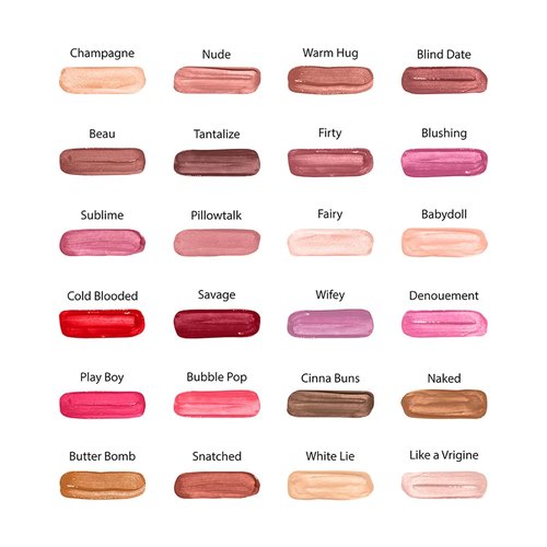 Ruby Kisses Lip Gloss - Non-Sticky Butter Bomb with Vitamin E | Natural Nude Makeup - 7.8mL