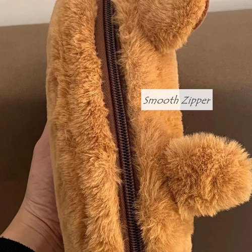 Uchyius Capybara Makeup Bag Cute Comestic Bag, Small Fluffy Zipper Pouch Travel Toiletry Bag Organizer for Women, Capybara Gifts for Friend