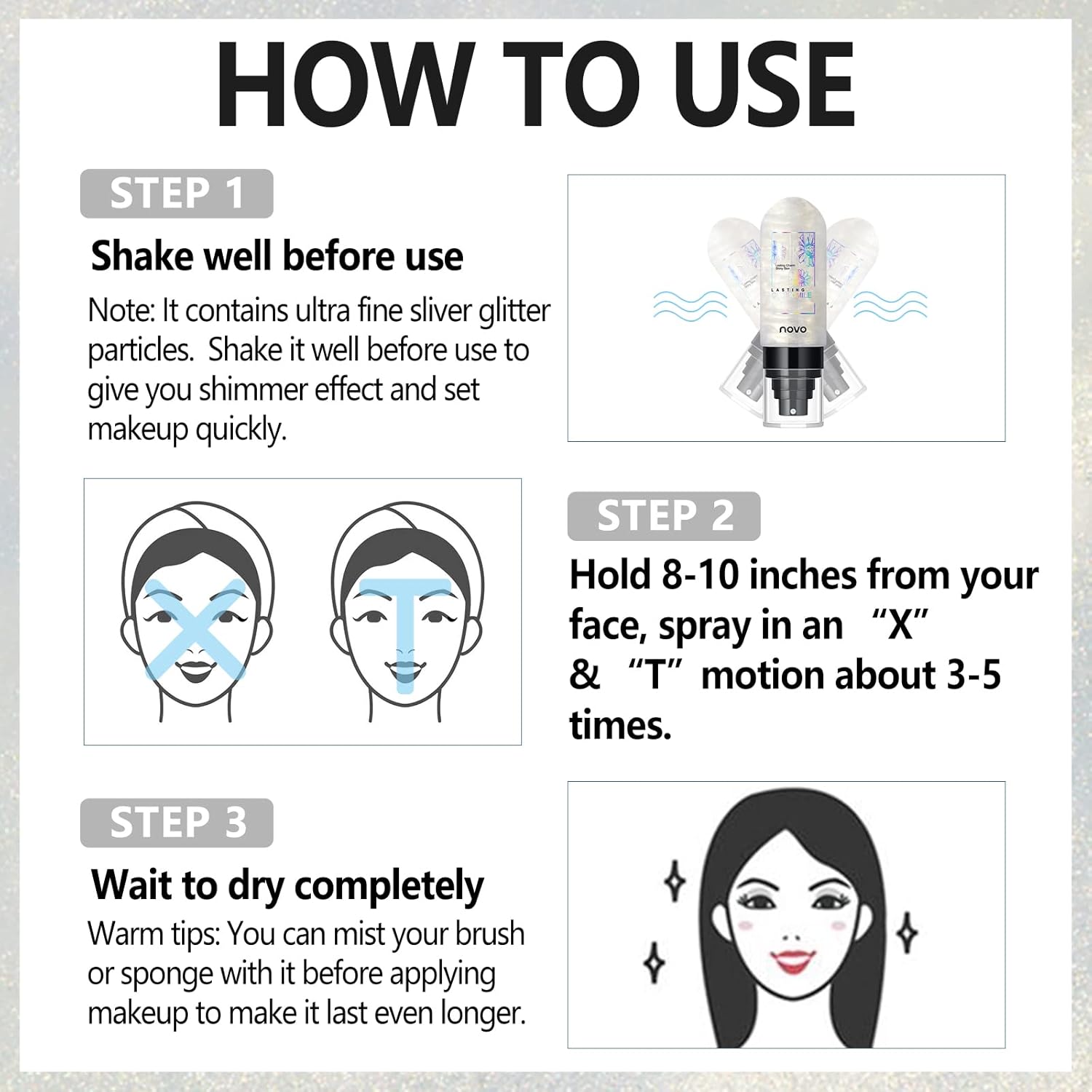 UCANBEMAKEUP Dewy Makeup Setting Spray - Hydrating & Illuminating Finish | Lightweight 3.15 Fl Oz