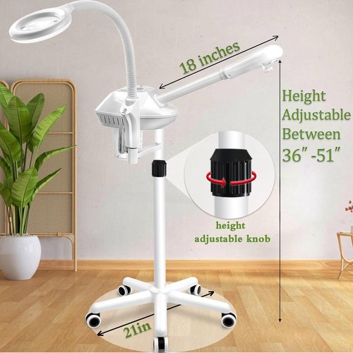 Skiennix Professional Facial Steamer - 2-in-1 Ozone Face Steamer with 5X Magnifying Lamp | Home & Spa Use