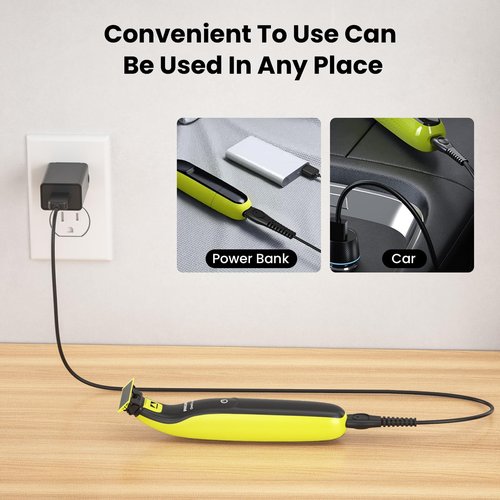 Auspow 5V Charger Fit for Philips Norelco One Blade 360 QP2724 QP2834, MG5910 MG7910 MG9510 MG9525 QP4631 QP6542 QP6552 QP4530 QP1924 QP1324 MG5900 MG9520 for Phillips Electric Trimmer Charging Cord