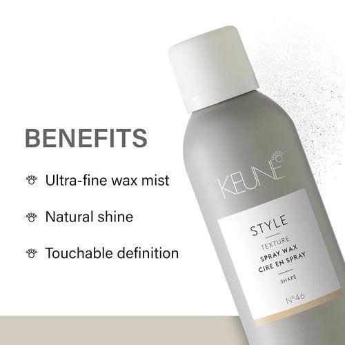 KEUNE Style Spray Wax - Buildable Hair Texture & Natural Shine, 6.1 Fl Oz