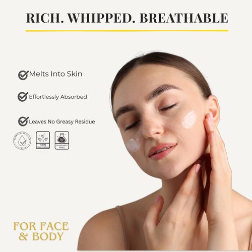 Lustreva Premium Whipped Beef Tallow for Skin Care – 100% Grass Fed Tallow Balm Moisturizer for Face & Body – Deeply Nourishing, Unscented Cream for Dry, Sensitive Skin (4 oz)