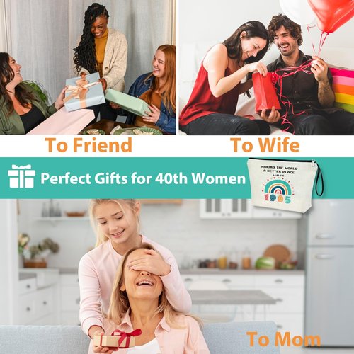Creakraft 41ST Birthday Gifts For Women 1985 Year Theme Makeup Bag 41 Years Old Birthday Decorations Funny Gift Ideas For Her Grandma Mom Wife Sister Aunt Friend Travel Cosmetic Bags For Christmas
