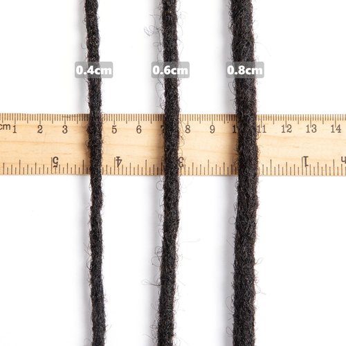 Teresa Human Hair Dreadlock Extensions Human Loc Extensions 0.8cm Width 6 Inch 20 strands Real Hair Dreadlock Extensions Loc Extensions Human Hair For Men/Women/Kids