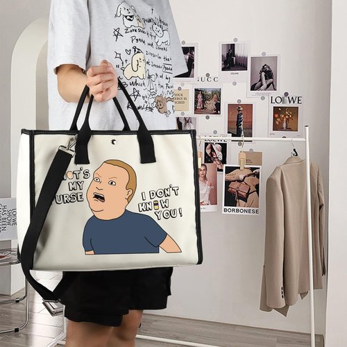 Cartoon Quote Gift TV Series Fans Cosmetic Bag Cartoon Tote Bag Tv Show Character Inspired Gift (My Purse LT)