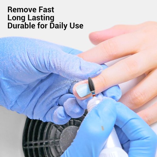 MelodySusie Ceramic Nail Drill Bit, 3/32'' (2.35mm) Professional Acrylic Nail File Flame Drill Bit for Manicure Pedicure Cuticle Gel Nail Polishing, Beginners Bits, Black, Series Bit-S, Coarse