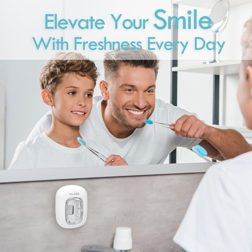RILIZER UV Toothbrush Sanitizer Cover, Rechargeable Travel Cap with Magnetic Wall Mount, Portable Cleaner for Any Size Toothbrush
