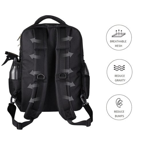 Barber Supplies Bag with Adjustable Dividers, Multiple Pockets, Large Capacity,Three Layer,Mobile Barber Accessioes Station for Barbers,Travel Hairstylist Clipper Organizer Bag for Barber Tools.