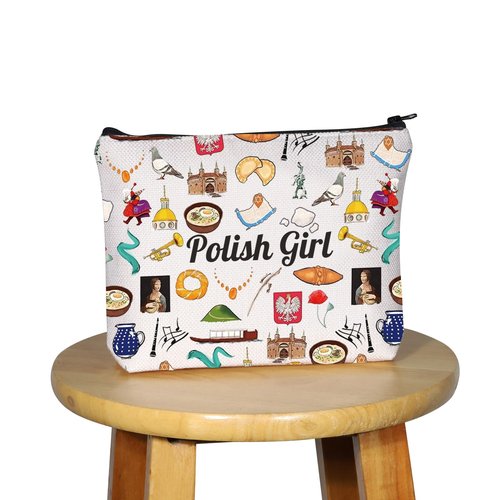 G2TUP Funny Lover Makeup Bag - Polish Landmarks Cosmetic Bag - Vacation Gift Souvenir