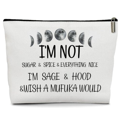 Lyiibb Goth Wiccan Wichty Gifts Makeup Bag, Emo Mystical Sun and Moon Astrology Gifts for Women, Witch Gothic Deocr Stuff, Halloween Gifts for Women Cosmetic Bag