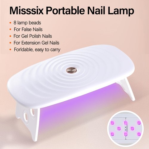 Misssix Short Almond Gel x Nail Tips Kit, 504Pcs Pre Etched Clear Fake Nails, Full Cover False Nail 9-in-1 Gel Glue and Portable Mini U V Nail Lamp for Women 12 Sizes