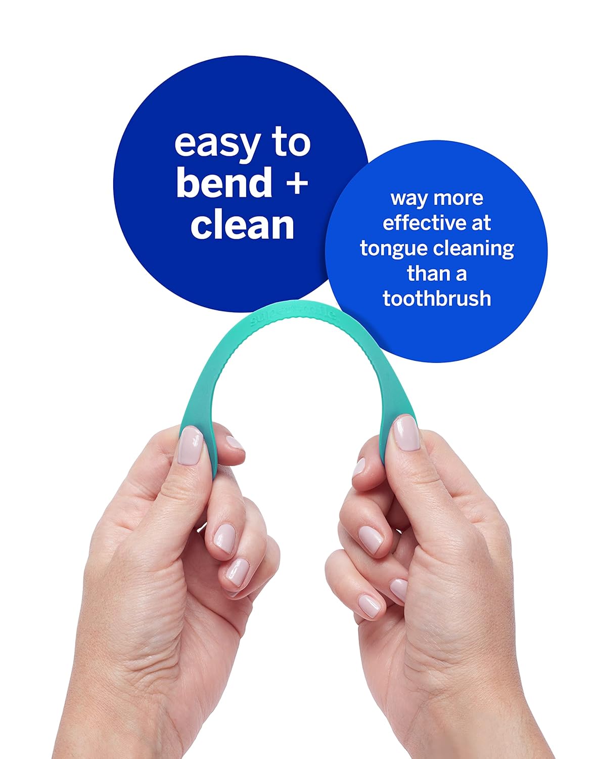Supersmile Tongue Cleaner - Ergonomic Reusable Scraper, 3 Count for Fresh Breath