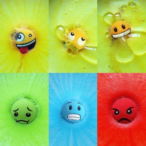 HZEX Large Emotion Face Bath Bombs Set of 6 – Fun Emoji-Inspired Spa Fizzies – Handmade with Shea Butter, Cocoa Butter & Essential Oils – Moisturizing Gift Set for Women, Men & Kids