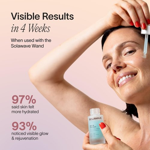 Solawave Renew Complex Serum for Face & Neck | Boost the Effects of Facial Wand | Red Light Therapy for Face & Microcurrent Facial Device for Anti-Aging & Skin Tightening