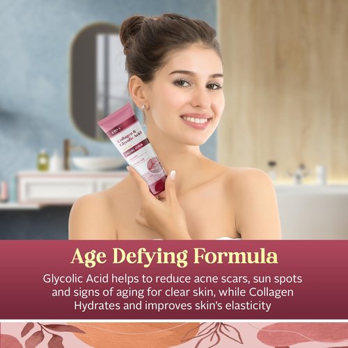 Envy Collagen & Glycolic Acid Face Scrub - Gentle Exfoliating Anti-Aging Formula | 6.76 Oz
