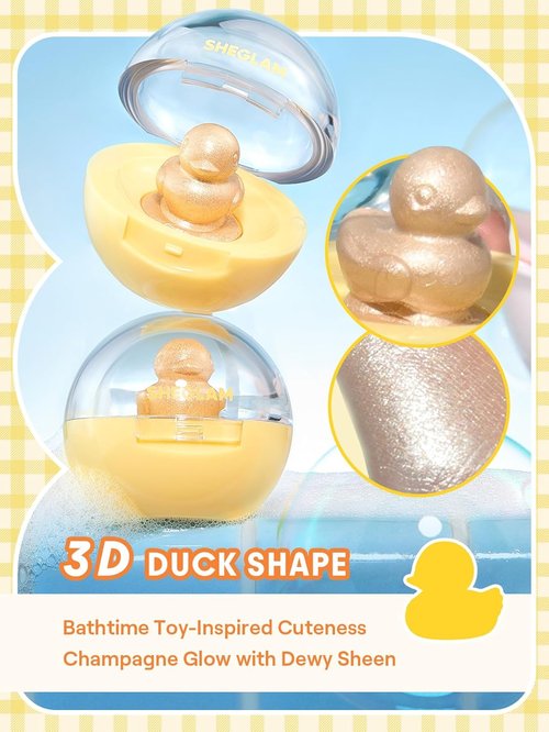 SheGlam Lucky Duck 3D Highlighter - Long-Lasting Glossy Finish for Natural Glow