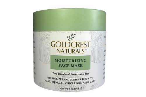 Goldcrest Naturals Moisturizing Face Mask For Dry Skin - Organic & Natural Skincare With Neem & Clay - Hydrates & Softens Skin - 100% Plant-Based, Cruelty-Free, Preservative-Free, & Eco-Friendly, 7 oz